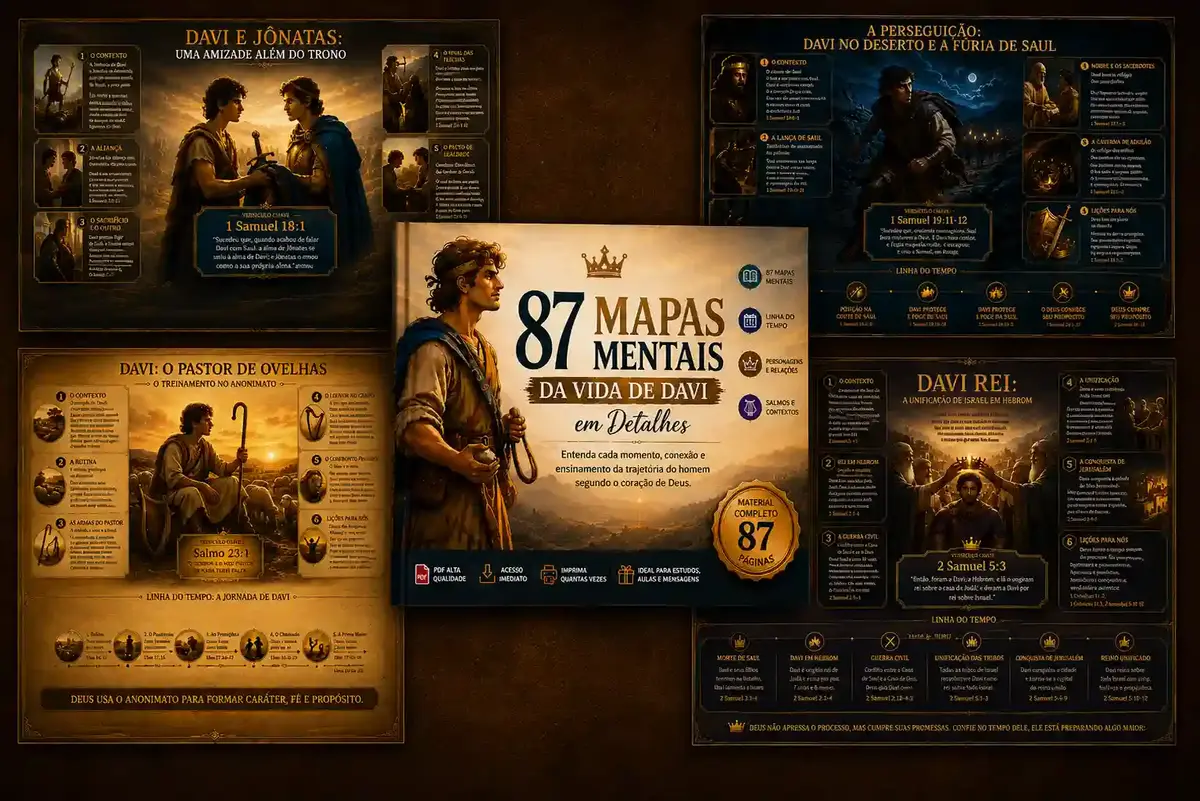 87 Mapas Mentais da Vida de Davi — prévia do material